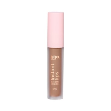 Batom Líquido Nina Makeup Matte Instant Lips Docê Desejo
