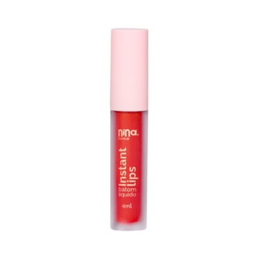 Batom Líquido Nina Makeup Matte Instant Lips Rubi