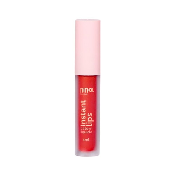 Batom Líquido Nina Makeup Matte Instant Lips Rubi