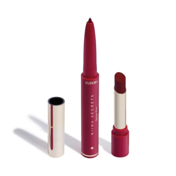 Batom Niina Secrets Duo Perfect Match Vermelho 1,65g