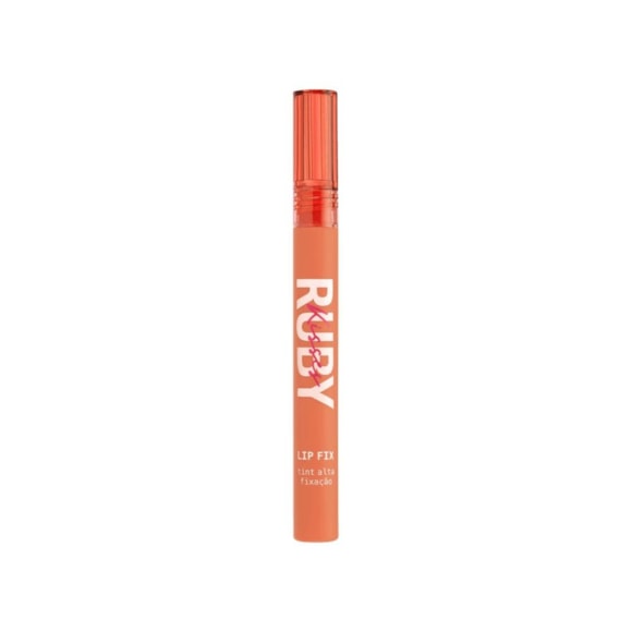 Batom Ruby Kisses Lip Fix Tint Alta Fixação Bold Orange