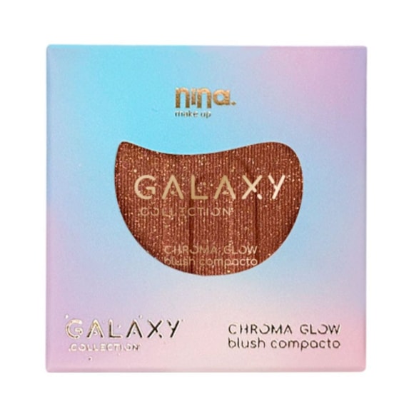 Blush Compacto Nina Makeup Galaxy Chroma Glow