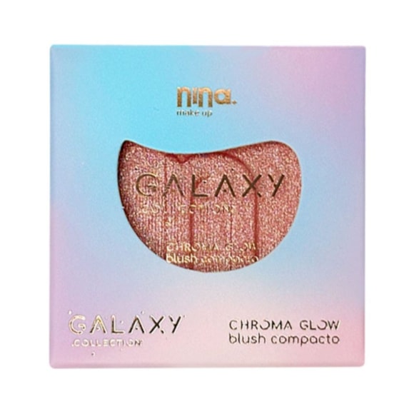 Blush Compacto Nina Makeup Galaxy Chroma Glow