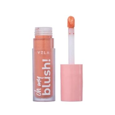 Blush Líquido Vizzela Oh My Blush! 02 Peach Glow