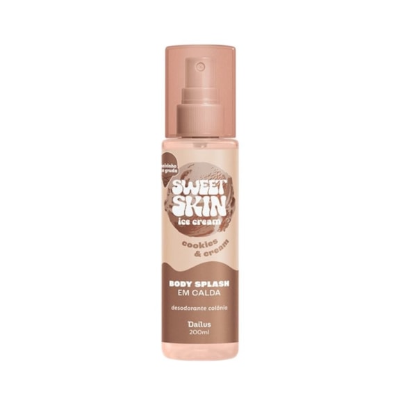 Body Splash Dailus Sweet Skin Em Calda Cookie E Cream 200ml