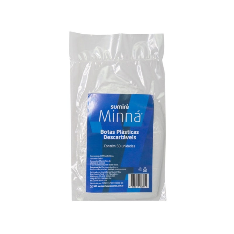 Bota Plástica Minná Descartavél 50 un