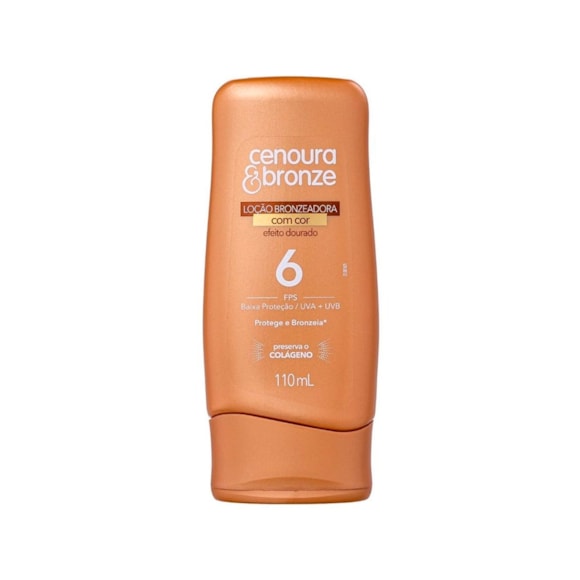 Bronzeador Cenoura E Bronze Locao FPS 6 110ml