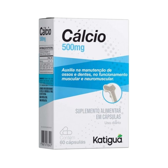 Cálcio Katiguá 500mg 60 Cápsulas