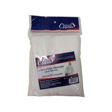 Capa Para Tintura Santa Clara Descartável Sem Manga c/6un