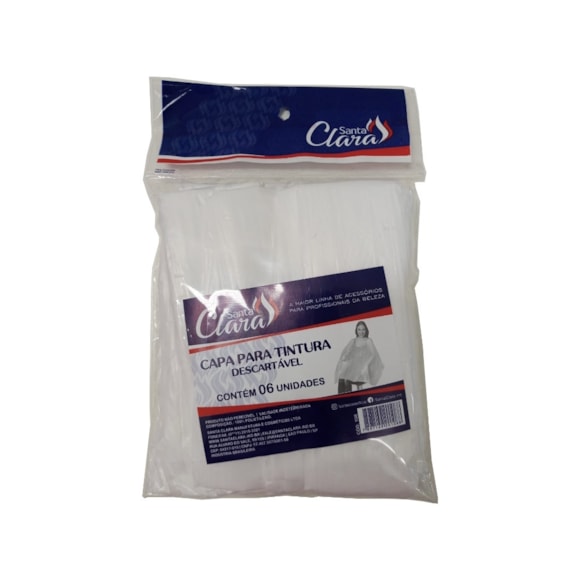 Capa Para Tintura Santa Clara Descartável Sem Manga c/6un 