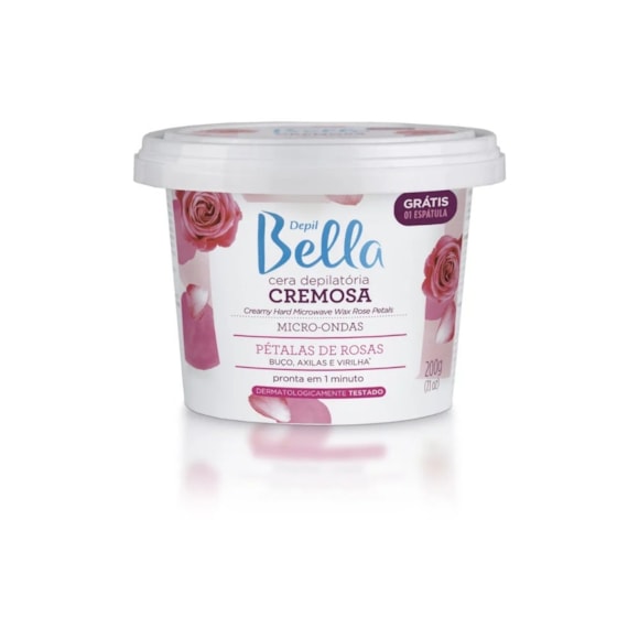 Cera Depilatória Cremosa Micro-Ondas Pétalas De Rosas Depil Bella 200g
