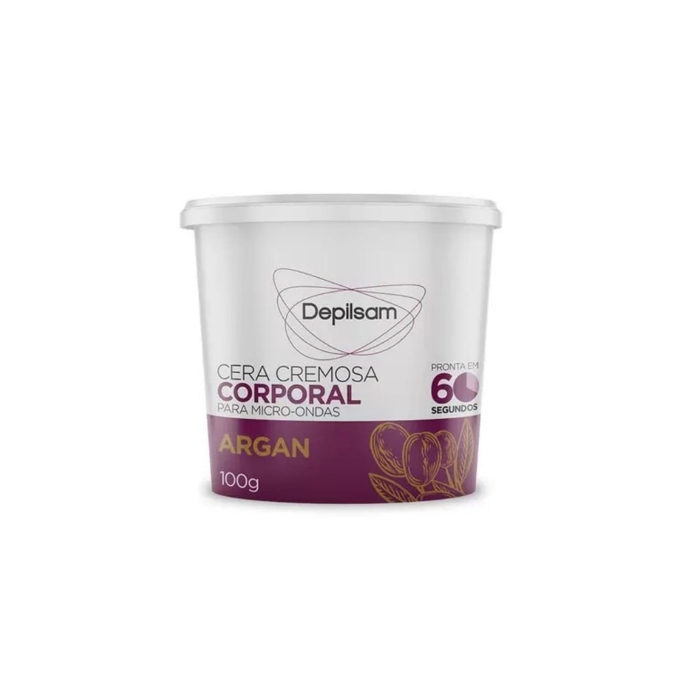 Cera Depilatória De Microondas Depilsam Argan 100g