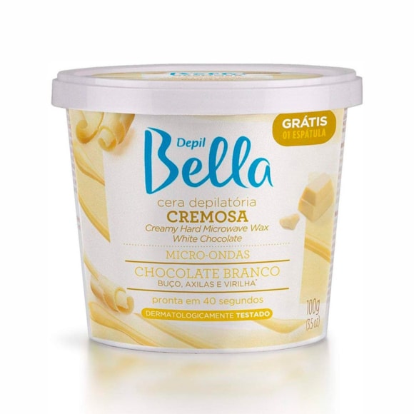 Cera Depilatória Depil Bella Micro Chocolate Branco 100g