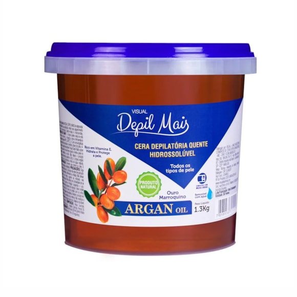 Cera Depilatória Depil Mais Argan 1300G