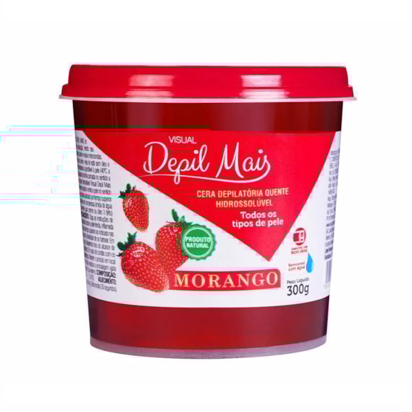 Cera Depilatória Depil Mais Morango 300G