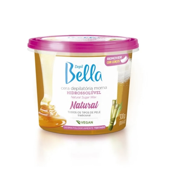 Cera Depilatória Hidrossolúvel Depil Bella Natural 300gr