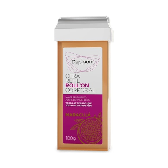 Cera Depilatória Roll On Depilsam Maracujá Refil 100G
