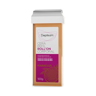 Cera Depilatória Roll On Depilsam Maracujá Refil 100G