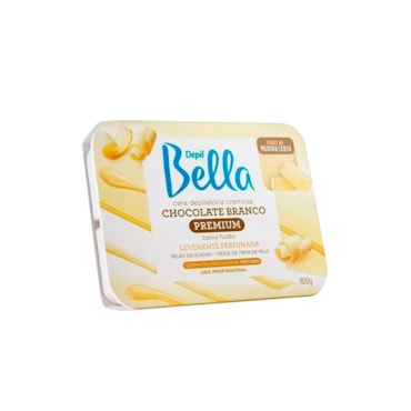 Cera Quente Depilatória Depil Bella Chocolate Branco 800g 