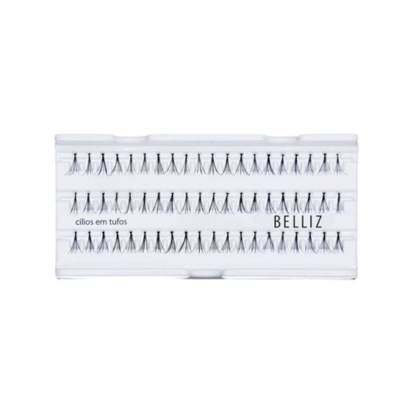 Cílios Postiços Belliz em Tufos Individuais Médio Cód. 526 com 60un