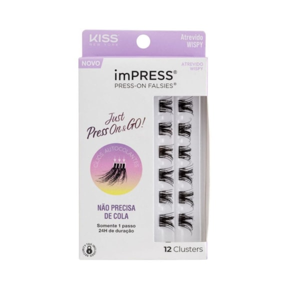 Cílios Postiços imPRESS Mini REFIL Atrevido Wispy - Kiss New York ILS12B
