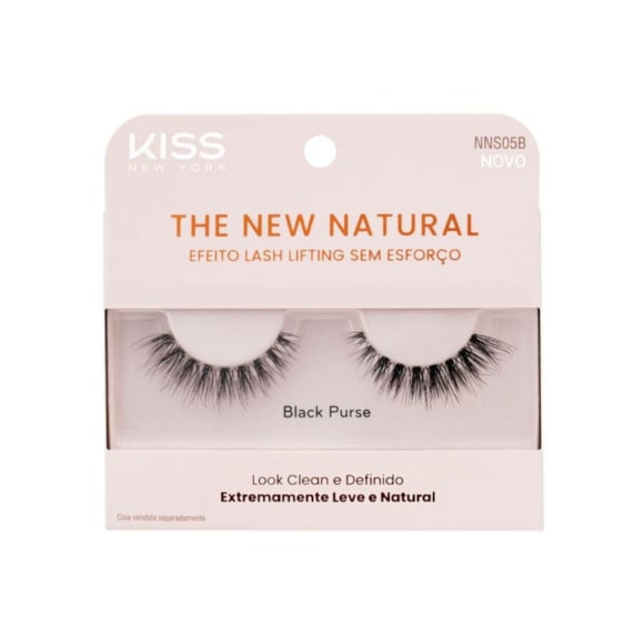 Cílios Postiços Kiss New York The New Natural Black Purse