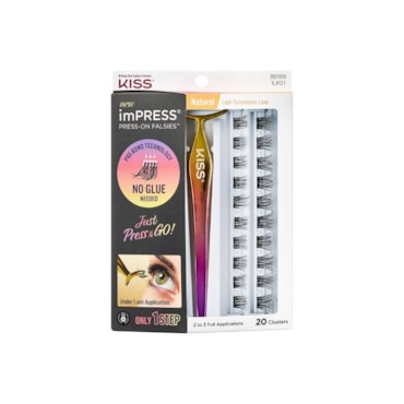 Cílios Postiços Kiss Ny Impress Press-On Falsies Kit 01