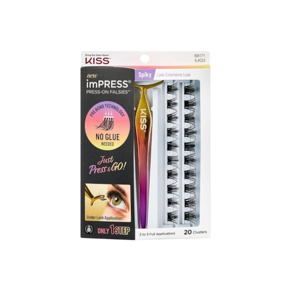 Cílios Postiços Kiss Ny Impress Press-On Falsies Kit 03