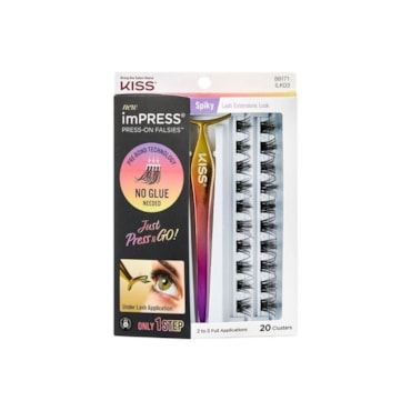 Cílios Postiços Kiss Ny Impress Press-On Falsies Kit