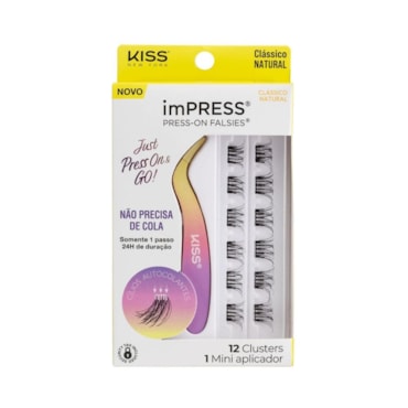 Cílios Postiços Ruby Kisses imPRESS Mini KIT Clássico Natural