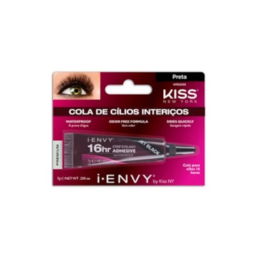 Cola Para Cílios Kiss 16Hrs Preto