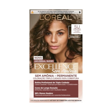 Coloração Imédia Sem Amônia Excellence Universal Nudes Shade Castanho Claro 5U
