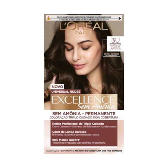 Coloração Imédia Sem Amônia Excellence Universal Nudes Shade Castanho Escuro 3U
