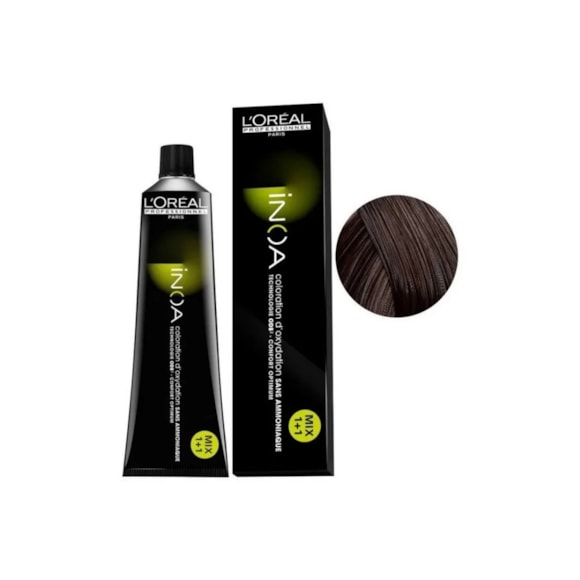 Coloração Sem Amônia L'Oréal Profissionnel Paris Inoa 3 Castanho Escuro 60gr