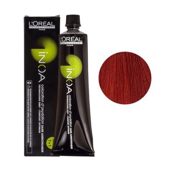 Coloração Sem Amônia L'Oréal Profissionnel Paris Inoa 6.46 Louro Escuro Acobreado Vermelho 60gr