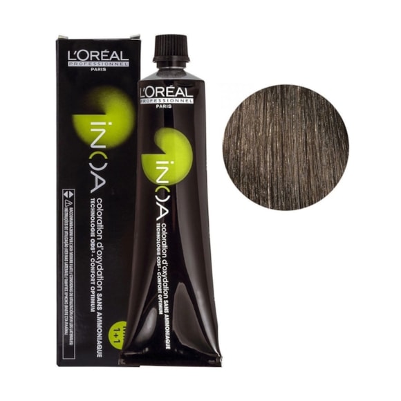 Coloração Sem Amônia L'Oréal Profissionnel Paris Inoa 7.1 Louro Cendré 60gr