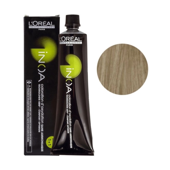 Coloração Sem Amônia L'Oréal Profissionnel Paris Inoa 9.12 Louro Muito Claro Acinzentado Irisado 60gr