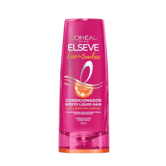 Condicionador Elseve Liso Dos Sonhos AHA + Queratina Vegetal 200ml