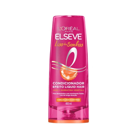 Condicionador Elseve Liso Dos Sonhos AHA + Queratina Vegetal 400ml