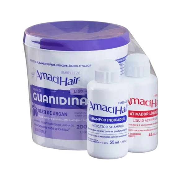 Creme Alisante Amacihair Liso Baldinho 200G