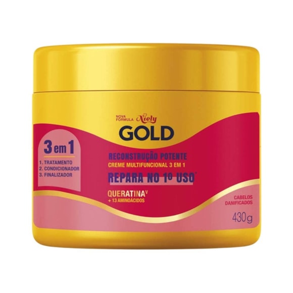 Creme Capilar Niely Gold Trat Reconstrução 430g