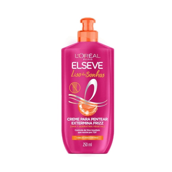 Creme de Pentear Elseve Liso Dos Sonhos AHA + Queratina Vegetal 250ml