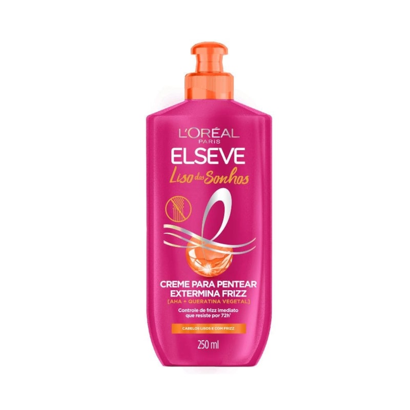 Creme de Pentear Elseve Liso dos Sonhos AHA + Queratina Vegetal 250ml