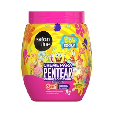 Creme de Pentear Salon Line Sos Kids Bob Esponja Definição Maxima 1kg