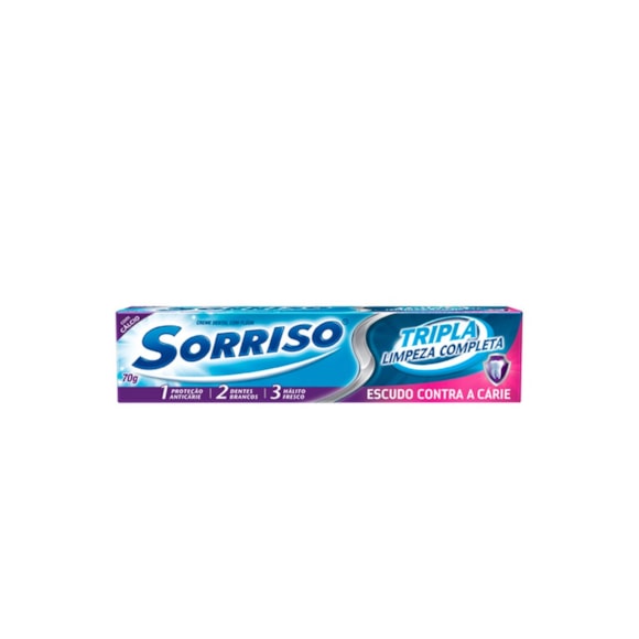 Creme Dental Sorriso Tripla Limpeza Completa 70G
