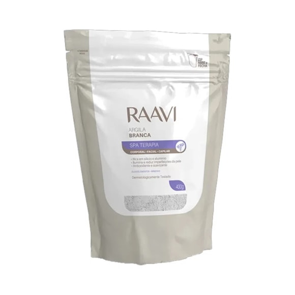 Creme Facial e Corporal Raavi Argila Branca 400g