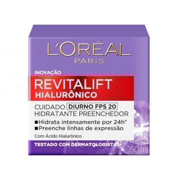 Creme Facial L'Oréal Revitalift Hialurônico Diurno FPS20