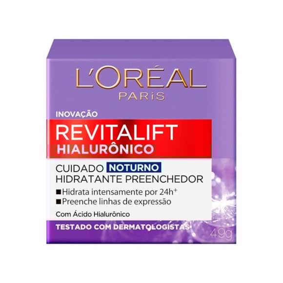 Creme Facial L'Oréal Revitalift Hialurônico Noturno