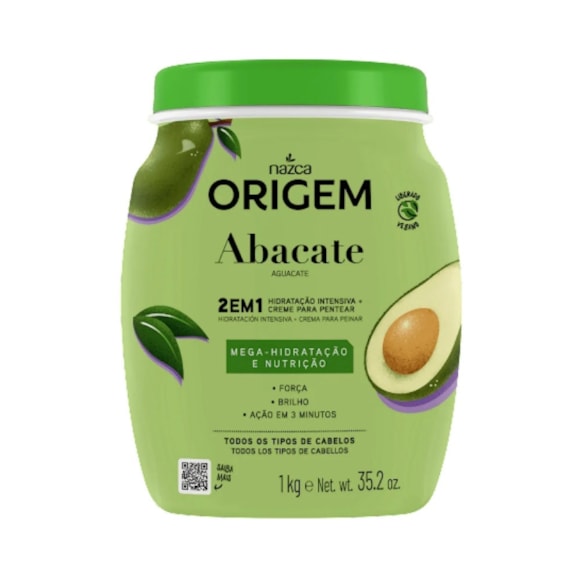 Creme Hidratação Capilar Nazca Origem Abacate 1kg