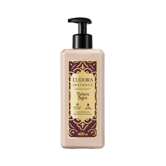 Creme Hidratante Corporal Eudora Instance Tâmara Negra 400ml